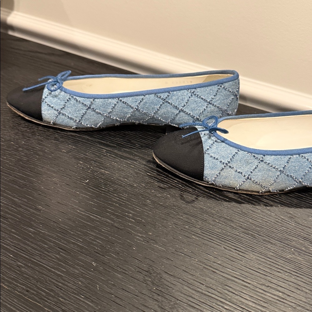 CHANEL Denim Quilted Ballet Flats - Picture 12 of 12